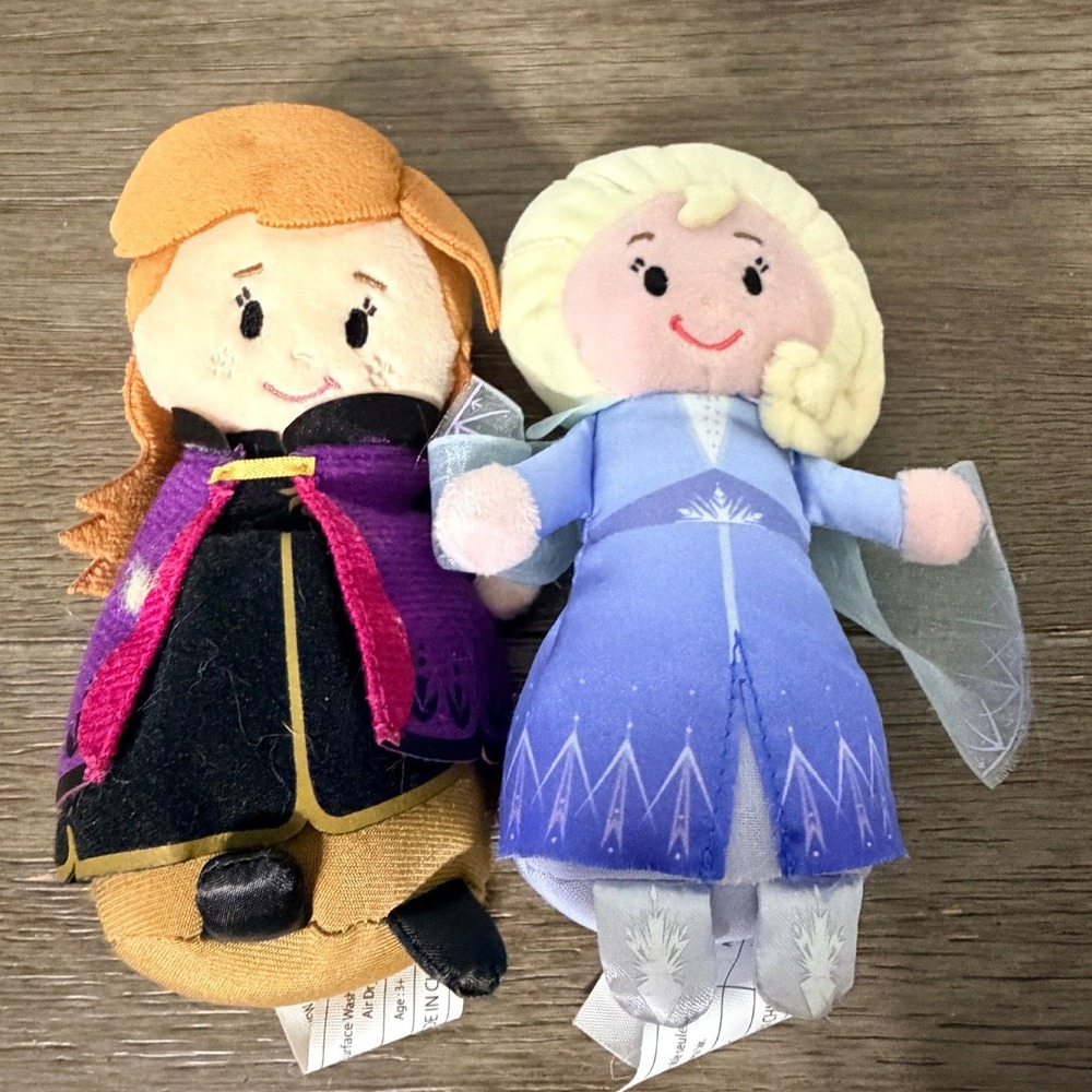 Disney Frozen 2 Anna Elsa Plush Doll Set Just Play 5 Inch Stuffed Toy Figures